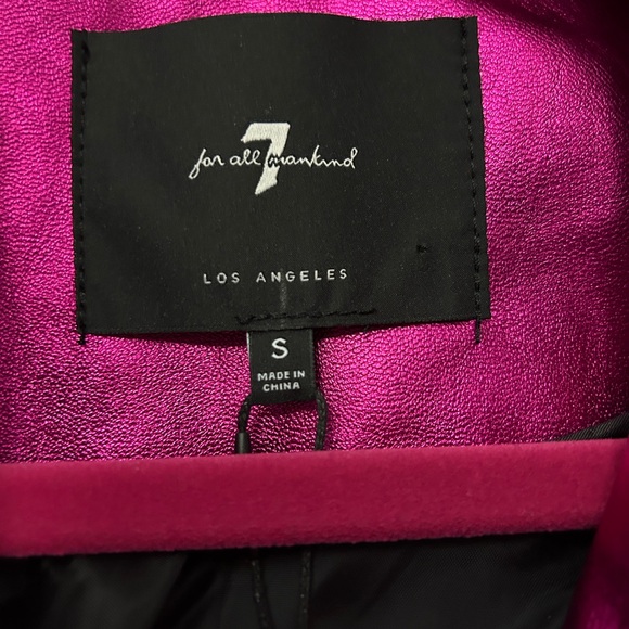 7 For All Mankind Metallic Pink Jacket - Picture 11 of 16